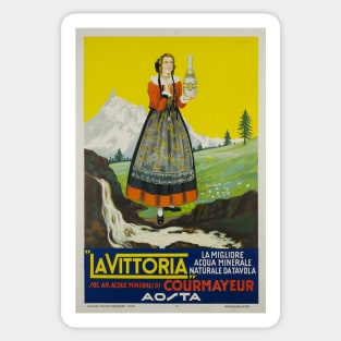 La Vittoria, Courmayeur, Acque minerali, Poster Sticker